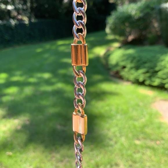 New Two Tone Stainless Steel Link Bracelet - Picture 7 of 9